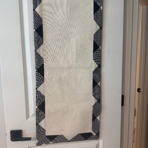 Black & Ivory Checker Referable Runner Sz. 16" x 79"